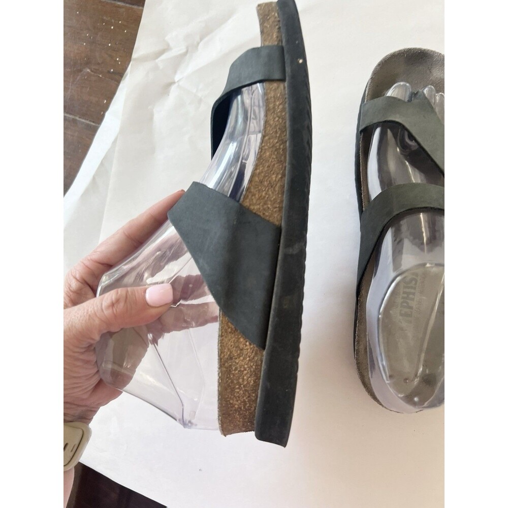 Mephisto Helen Sandals, women's size 38 7.5 $200 pewter/grey - great condition! - Picture 6 of 8